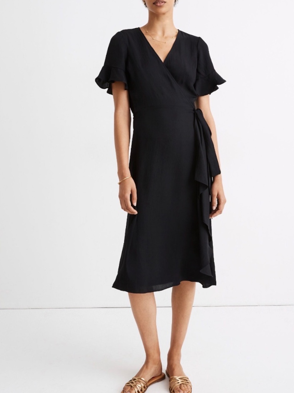 Madewell - Ruffle Sleeve Wrap Dress